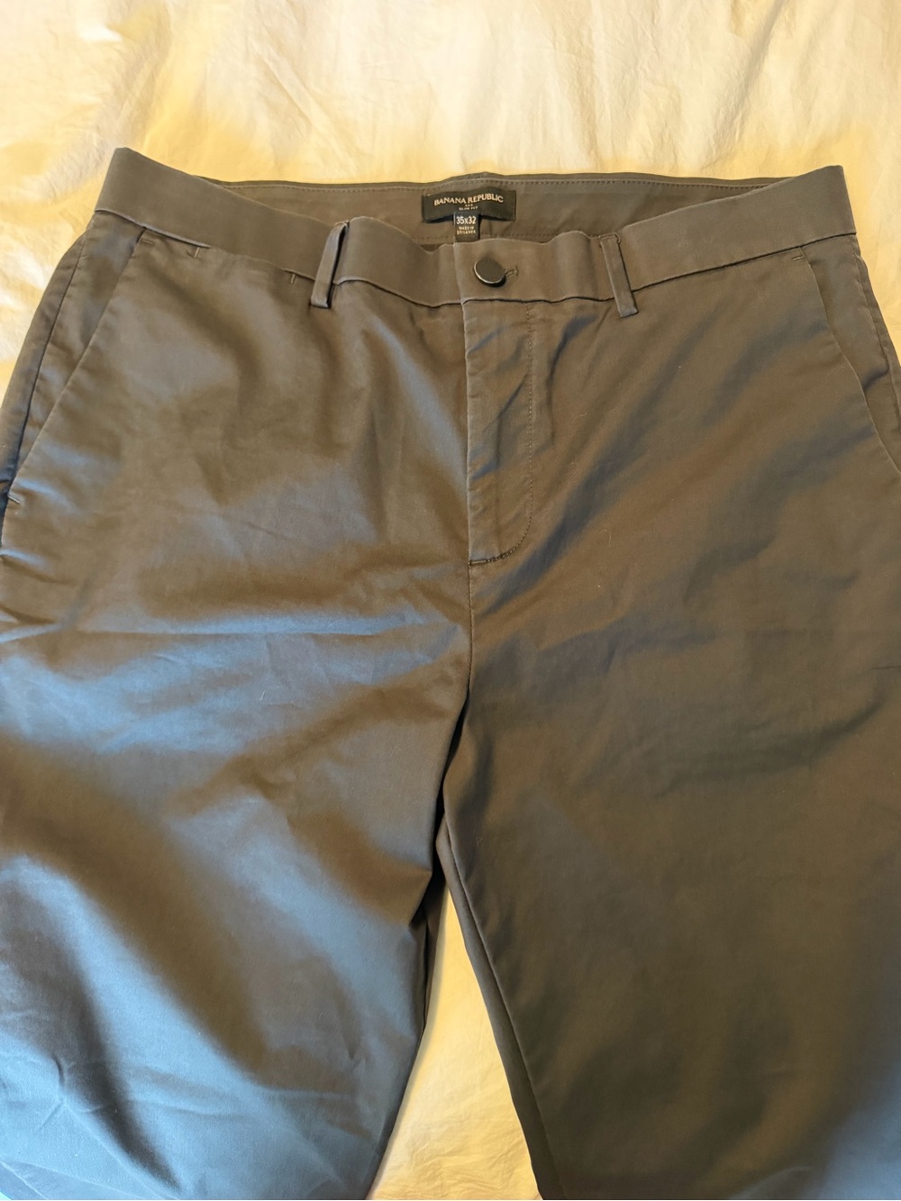 Banana Republic Slim Fit Pants Men’s 35x32 Charcoal Gray - Picture 3 of 4